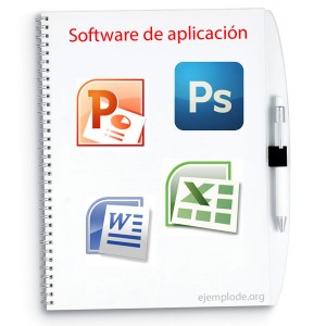 Ejemplos de software de aplicación, Excel, Word, Powerpoint y Photoshop