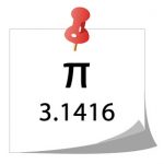 Ejemplo de números irracionales, Pi, 3.1416